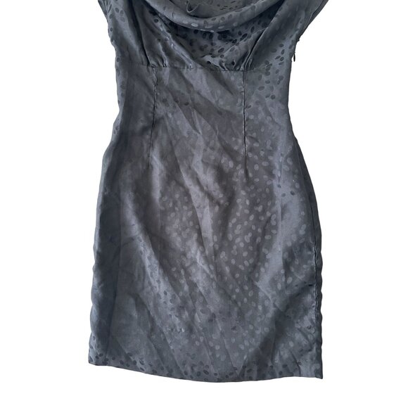 LOEFFLER RANDALL Black Silk Draped Neck Dress Size 2 - Picture 5 of 8